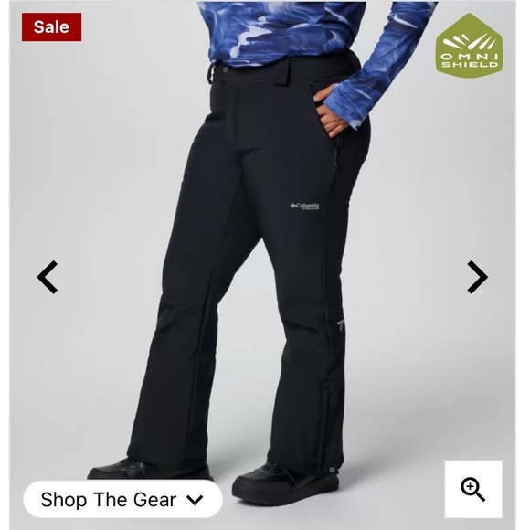 Columbia Roffee Ridge VI black snow pants sz 14 - Picture 9 of 14